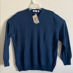 BARNEYS New York Men’s Woolmark Extrafine Merino Size L NWT . Made in Italy